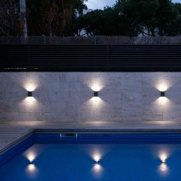 Aplique  Ling Gris Oscuro Faro - Iluminacion de Exterior LED.