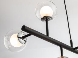 Lámpara colgante Altais Schuller - negro cromo 9L. LED.