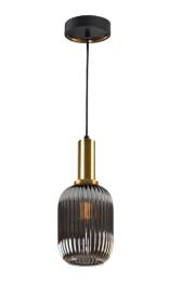 Lampara 1 luz NORMA gris smoke - Schuller. Bombilla E27