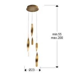 TWIST LAMPARA 3L ORO - SCHULLER