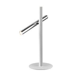 Sobremesa Varas Schuller - Blanco mate y cromo 2 Luces LED