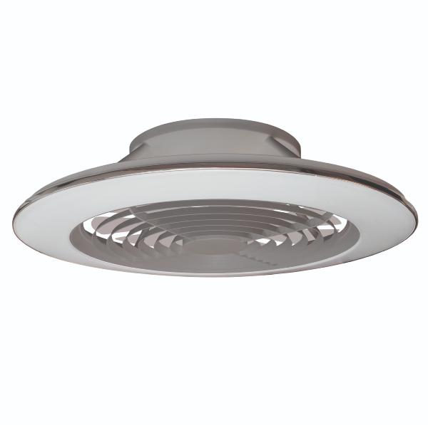 Ventilador ALISIO XL Plata - Mantra. Luz LED Ø73.5cm