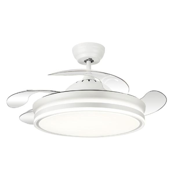 Ventilador BAYOMO Blanco 4 Aspas - Fabrilamp. Motor DC Ø108cm
