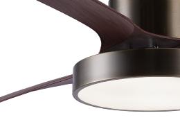 Ventilador Celeste XL Cuero satinado - Motor DC. Luz LED. 120cmØ.