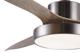 Ventilador Celeste XL Niquel satinado - Motor DC. Luz LED. 120cmØ.