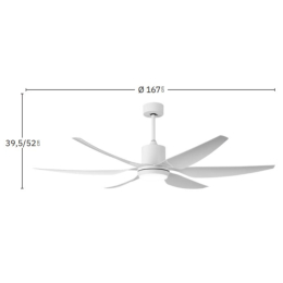 Ventilador OTTO Níquel - Fabrilamp  Motor DC Ø167cm LED