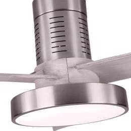 Ventilador PAX Níquel/Gris - Fabrilamp  Motor DC, luz LED Ø139cm