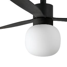 Ventilador AMELIA L BALL Negro FARO - Motor DC - Luz Led Ø132cm