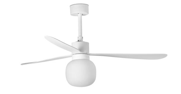 Ventilador AMELIA L BALL Blanco FARO - Motor DC - Luz Led Ø132cm