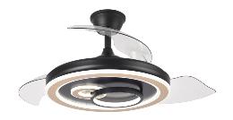 Ventilador Sultan Fabrilamp Negro - Motor DC Ø107cm