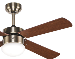 Ventilador TRAMONTANA Oro Envejecido - Fabrilamp. Ø 107cm.
