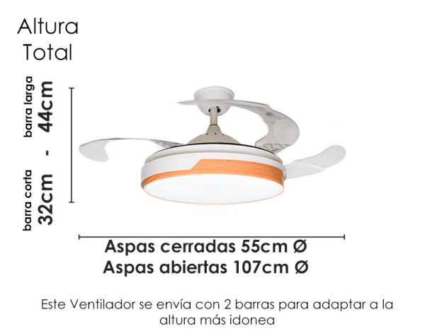 ventilador de techo tegaluxe colonial