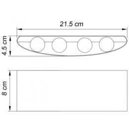 Aplique exterior KING negro led 6w 500lm 3000k - ip54 - ALEMAR