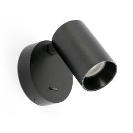 Aplique STAN negro con interruptor Faro Barcelona 