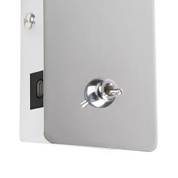 Aplique JULIET USB C lector cromo Faro Barcelona