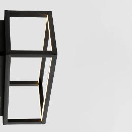 Aplique exterior KELA LED negro Faro Barcelona