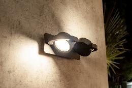 Aplique exterior Iguazu Gris Oscuro - 2 luces Mantra