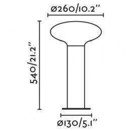 Baliza Blubs Faro - Baliza altura 54cm.