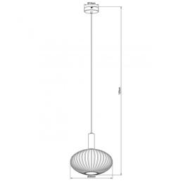 Colgante 1 L CARMIN laton/opal 1 x 60w e-27 - ALEMAR