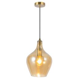 Colgante AINA latón - ambar 1 x 60w e-27 - ALEMAR