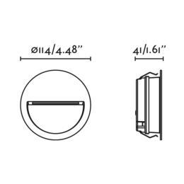 Empotrable pared POMA gris oscuro 3W 4CCT Faro