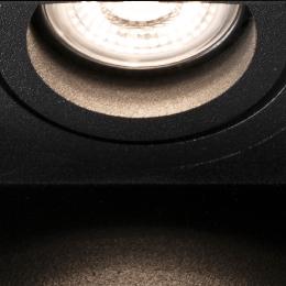 Empotrable HYDE SQ 2L negro orientable sin marco Faro