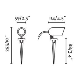 Estaca exterior LUCA negro Faro Barcelona