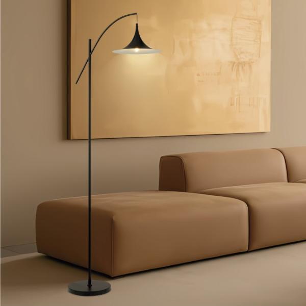 Pie salon CONTE negro 1 x 60w e-27 - ALEMAR