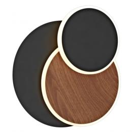 Plafon led BOSSA negro-madera led 15w 1425lm 3000k - ALEMAR