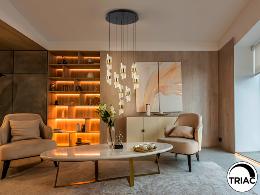 ILIADA- LAMPARA 9L NEGRO-ORO D50 - SCHULLER