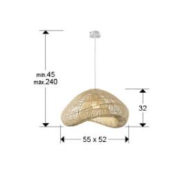 SABAH - LAMPARA RATAN NATURAL 55CM - SCHULLER