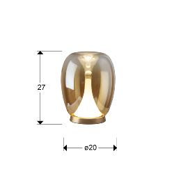 SUSPIRO SOBREMESA DORADO/AMBAR - SCHULLER