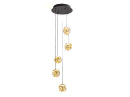 ZARIA LAMP 5L-NEGRO/BRONCE/AMBAR D25 DIM - SCHULLER