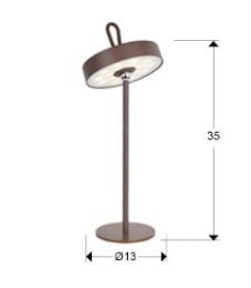 GONG- SOBREMESA LED CORTEN - SCHULLER