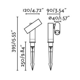 Estaca exterior SPY 145 LED Faro Barcelona
