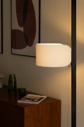 Lampara de pie STAND UP negro y lino Faro 