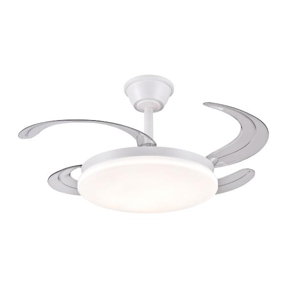 Ventilador Retractil Chloe-S Blanco P&B - Motor DC. 40-92cmØ.