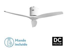 Ventilador AGUILON Blanco - Sin luz - Fabrilamp motor DC. 132cm.Ø