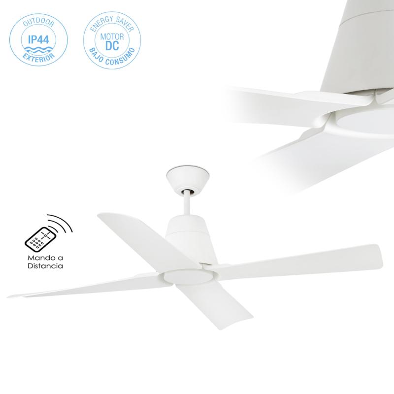 Ventilador Typhoon FARO blanco - IP44. 130cm. Ø