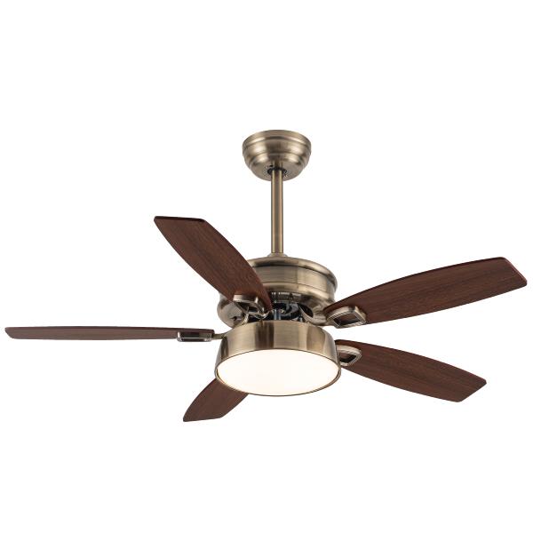 Ventilador BRAW Oro Envejecido Fabrilamp - Motor DC. 107cm.Ø