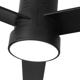 Ventilador TEO Negro - Fabrilamp  Motor DC, luz LED Ø139cm