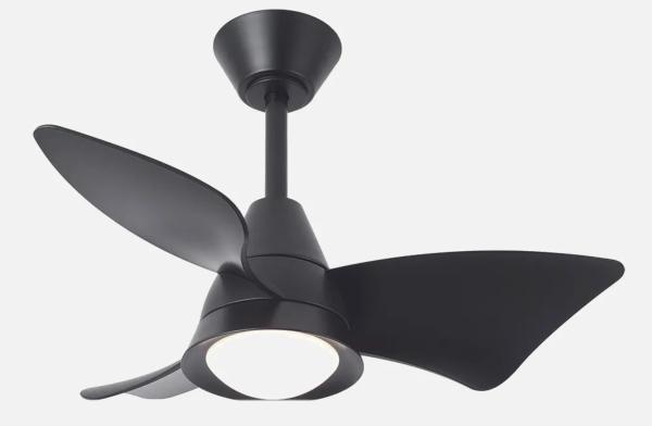 Ventilador Jaguar Negro Fabrilamp - Motor DC. 96cm Ø. Luz LED