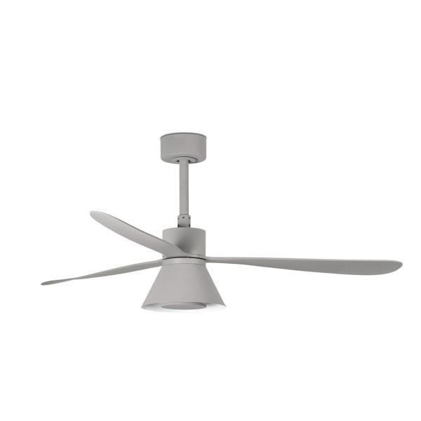 Ventilador AMELIA L CONE Gris FARO - Motor DC - Luz Led Ø132cm