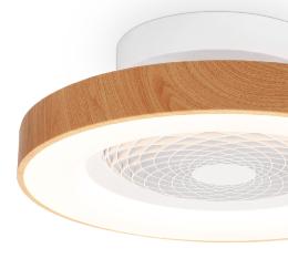 Ventilador MINI TIBET Blanco/Madera - Mantra. Luz LED Ø53cm