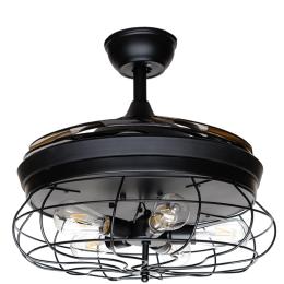Ventilador Tegaluxe - Marron/negro aspas retractiles 107cm.Ø