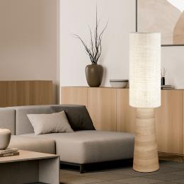 Pie salon AOSTA beig/madera 1 x 60w e-27 - ALEMAR