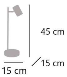 Sobremesa 1 L PAROS negro-cuero 1 x 10w gu-10 - ALEMAR