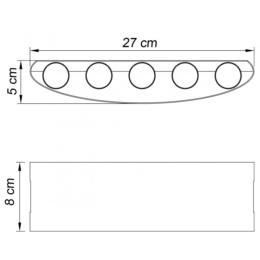 Aplique exterior KING negro led 10w 3000k - ip54 - ALEMAR