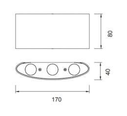 Aplique exterior ARCS 6W Mantra - Luz LED 