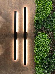 Aplique exterior Lotus Negro Mantra - Luz LED 